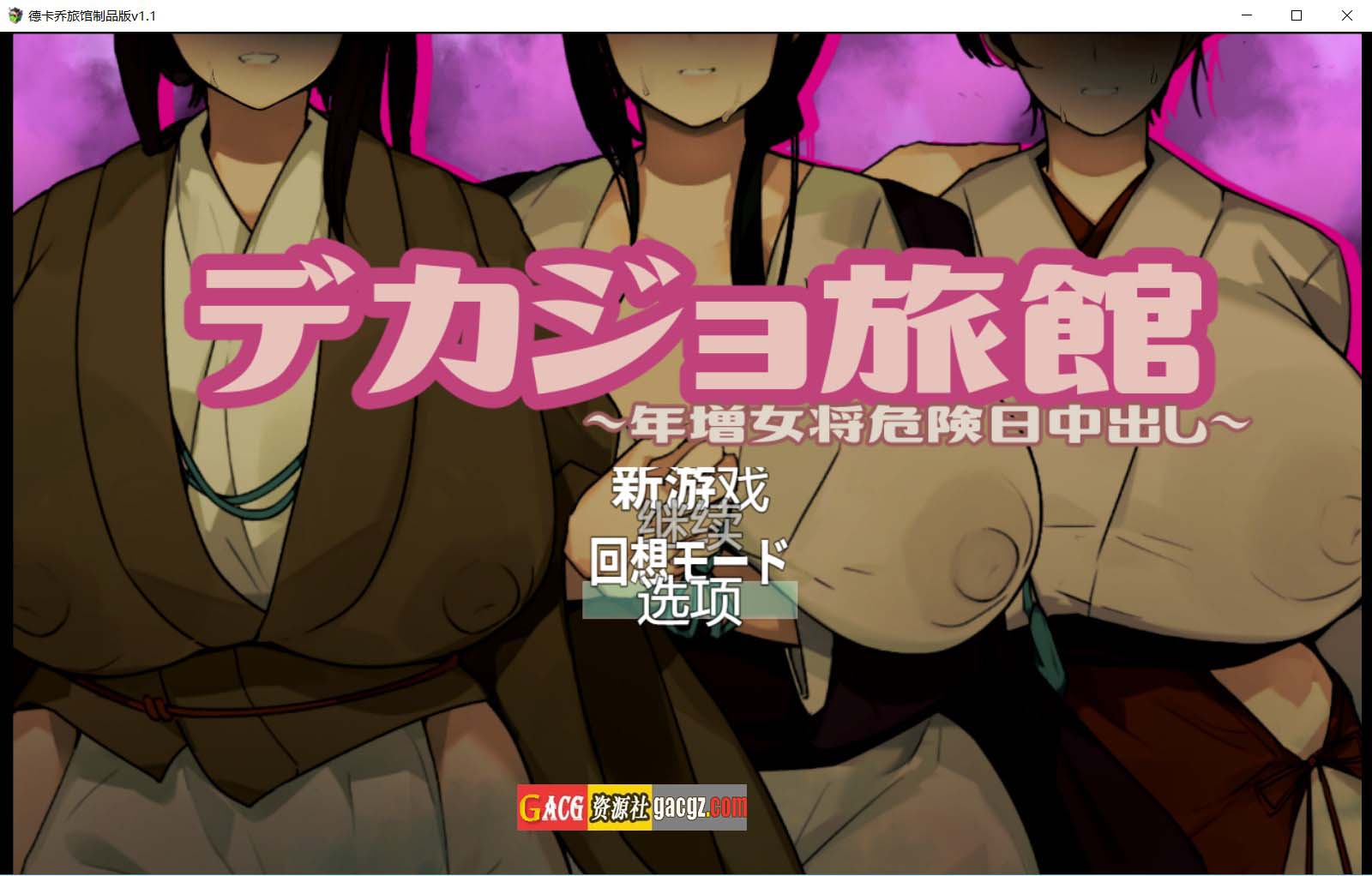 【日式ADV/汉化】德卡乔旅馆 デカジョ旅館 V1.1 内嵌AI汉化版【新汉化/PC/878M】